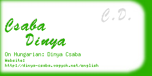 csaba dinya business card